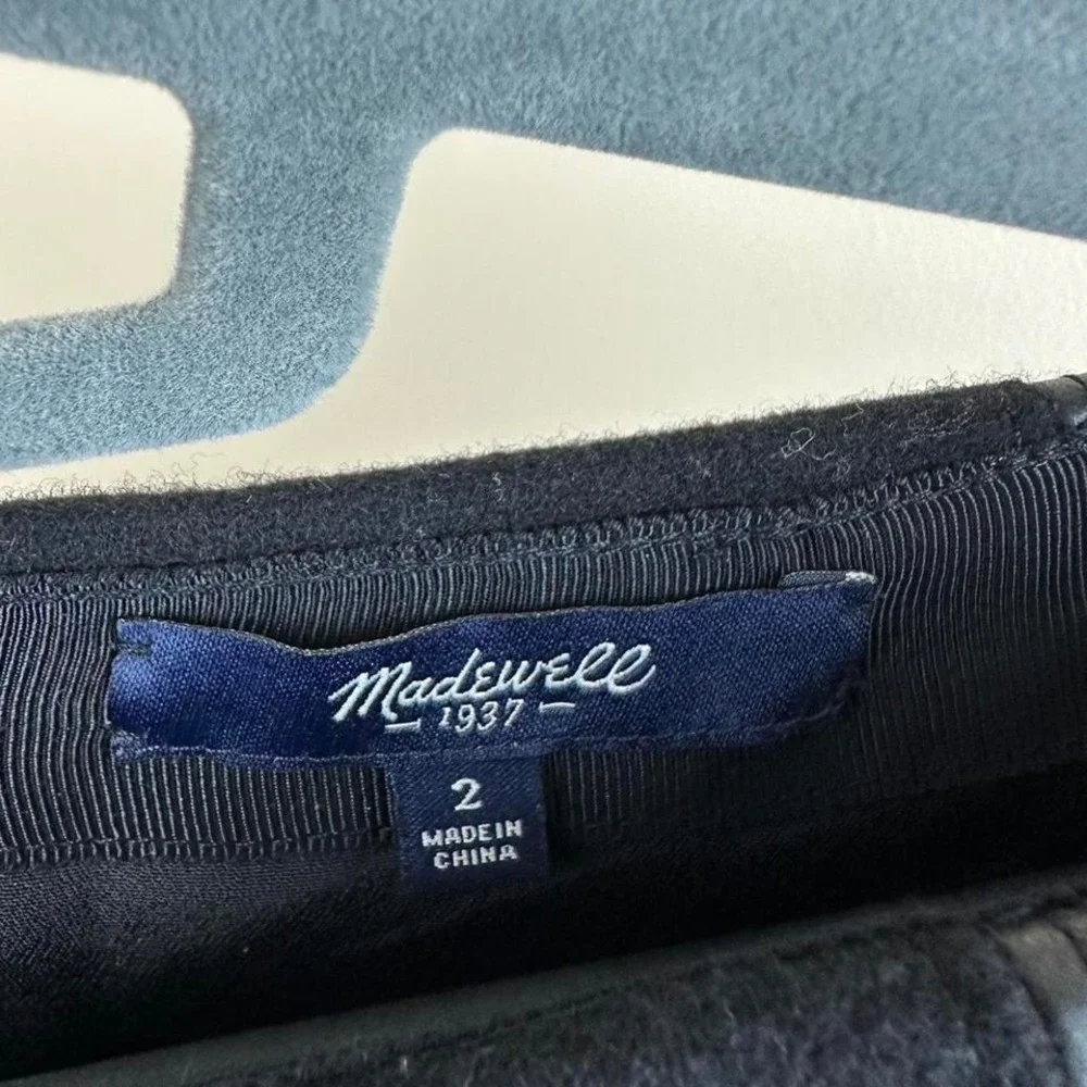 Madewell Wool‎ Leather Blend Boho Mini Skirt size 2